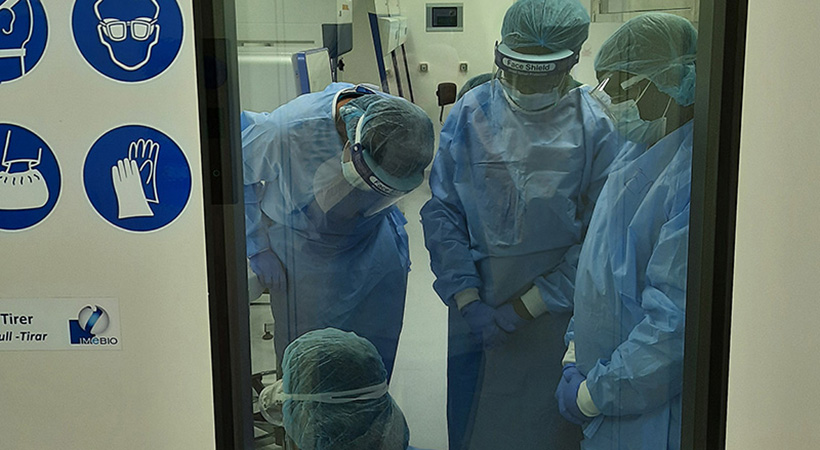 Training at the Rodolphe Mérieux Laboratory in Goma, a key player in the fight against COVID-19 in the DRC